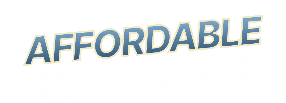 Keep San Diego Affordable
